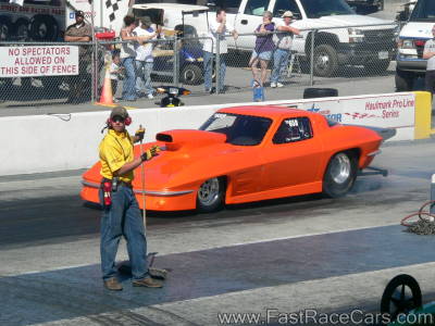 Orange Corvette Top Sportsman Drag Car Orange Corvette Top Sportsman Drag Car